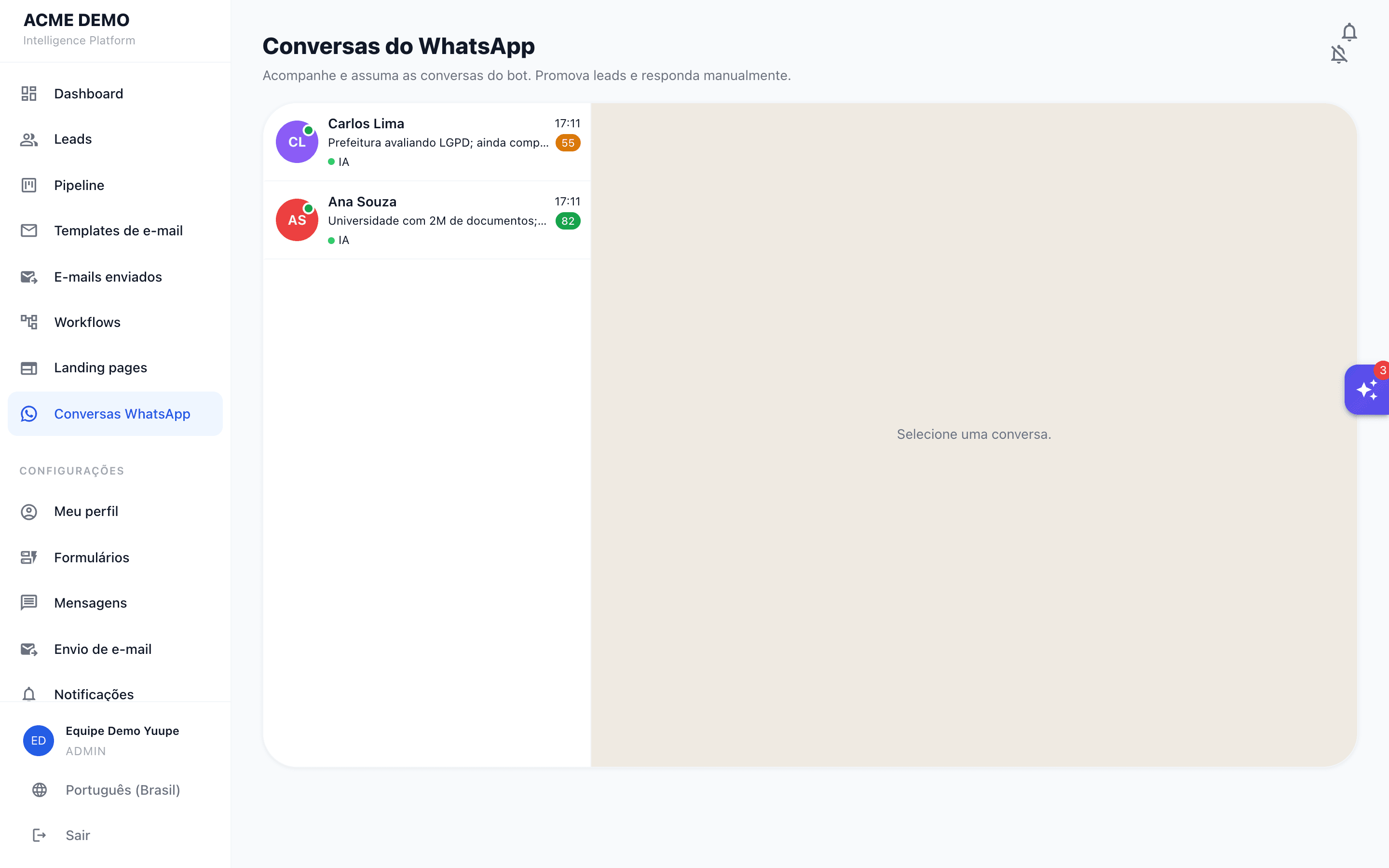 WhatsApp com agente de IA